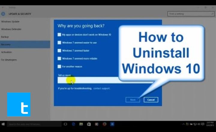 easiest way to remove uninstall Windows 10 from dual boot